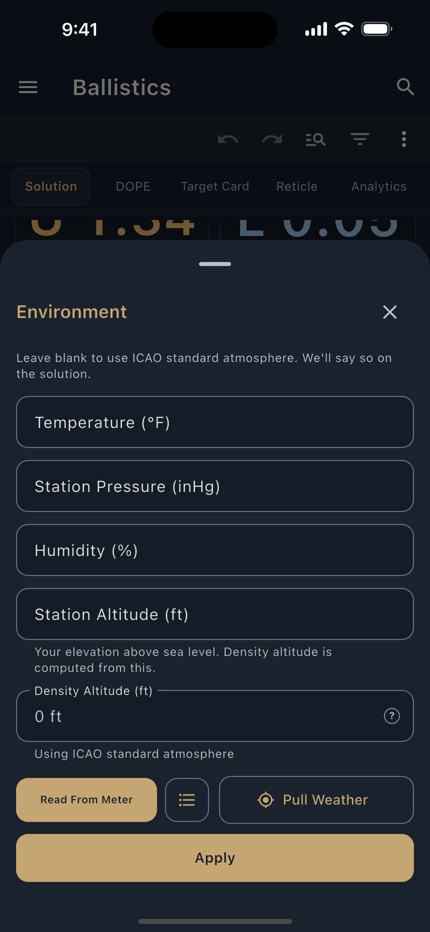 The Environment sheet and the wind call.