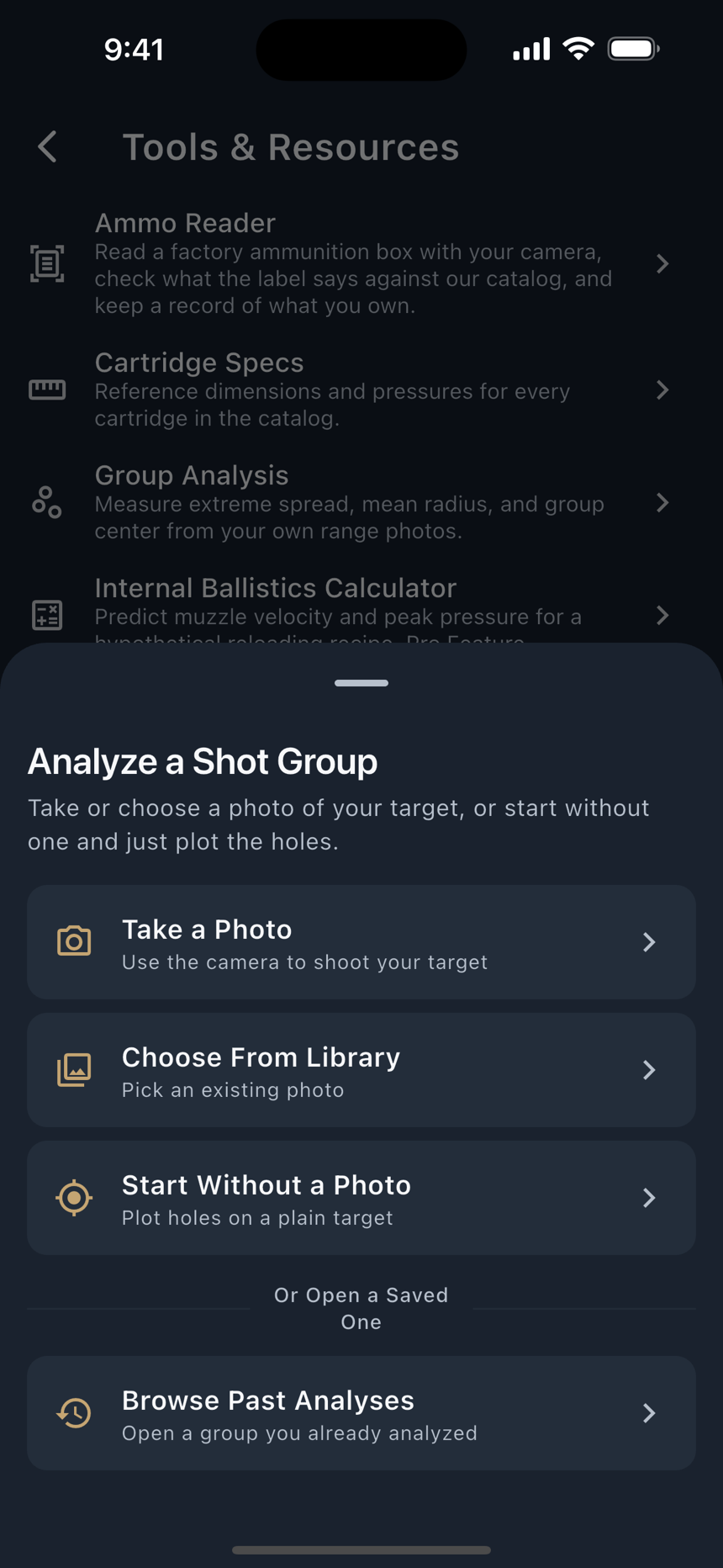 Group Analysis: the marked shots and the review stats.