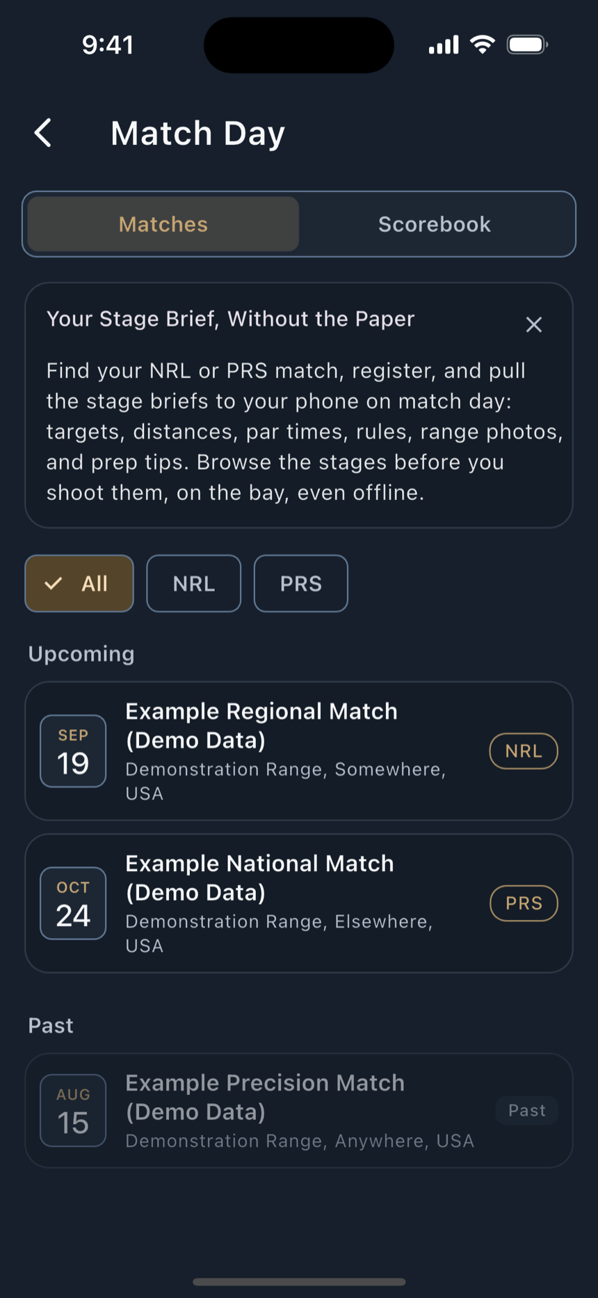 The Matches registry, and the Scorebook.