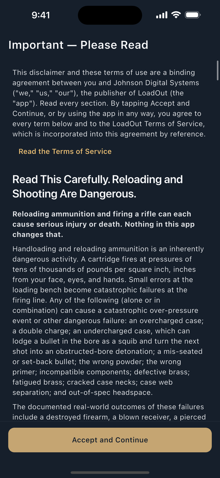 The disclaimer, then the two-slide welcome.