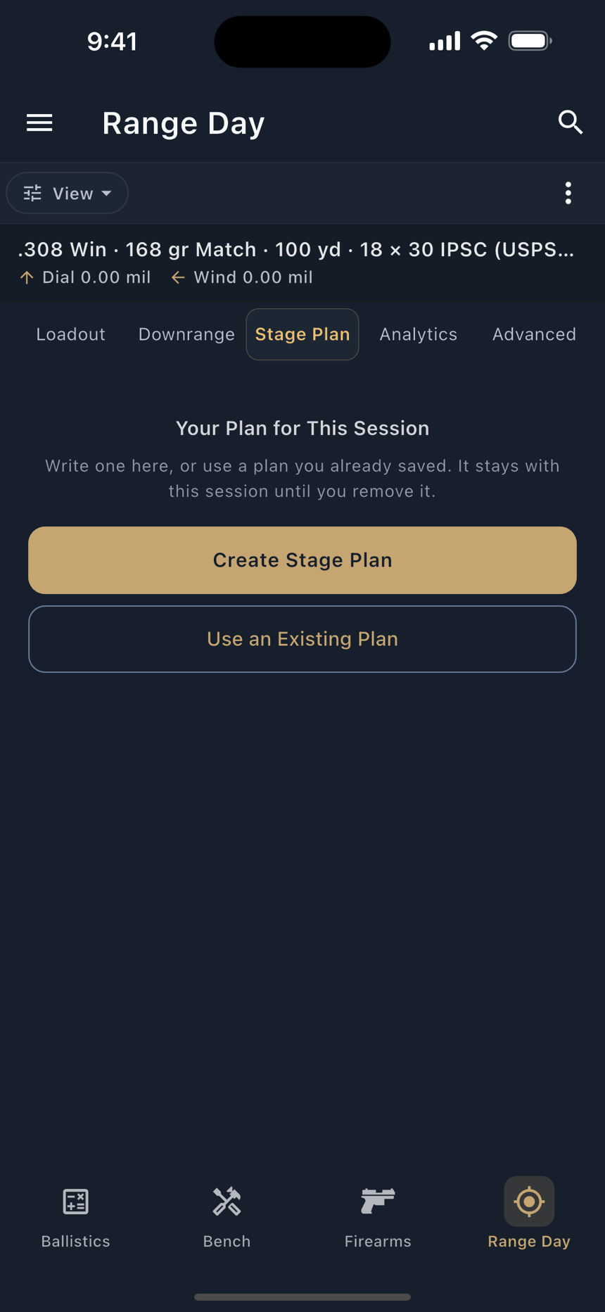 A stage plan in the slot the target card normally holds.