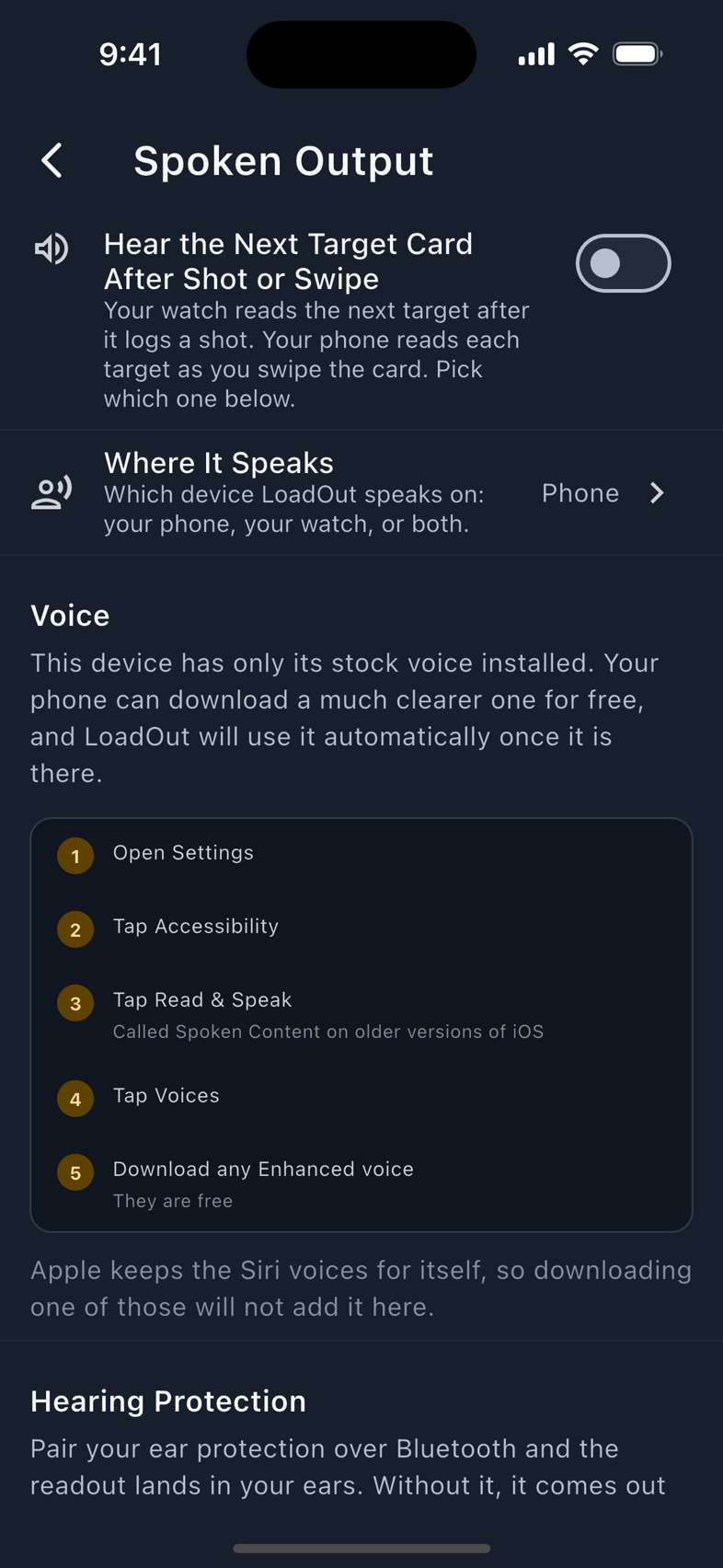 Spoken Output.