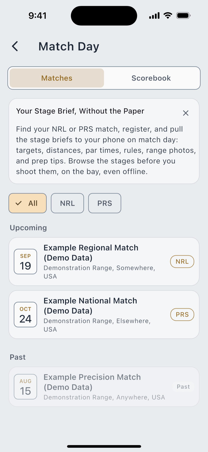 The Matches registry, and the Scorebook.
