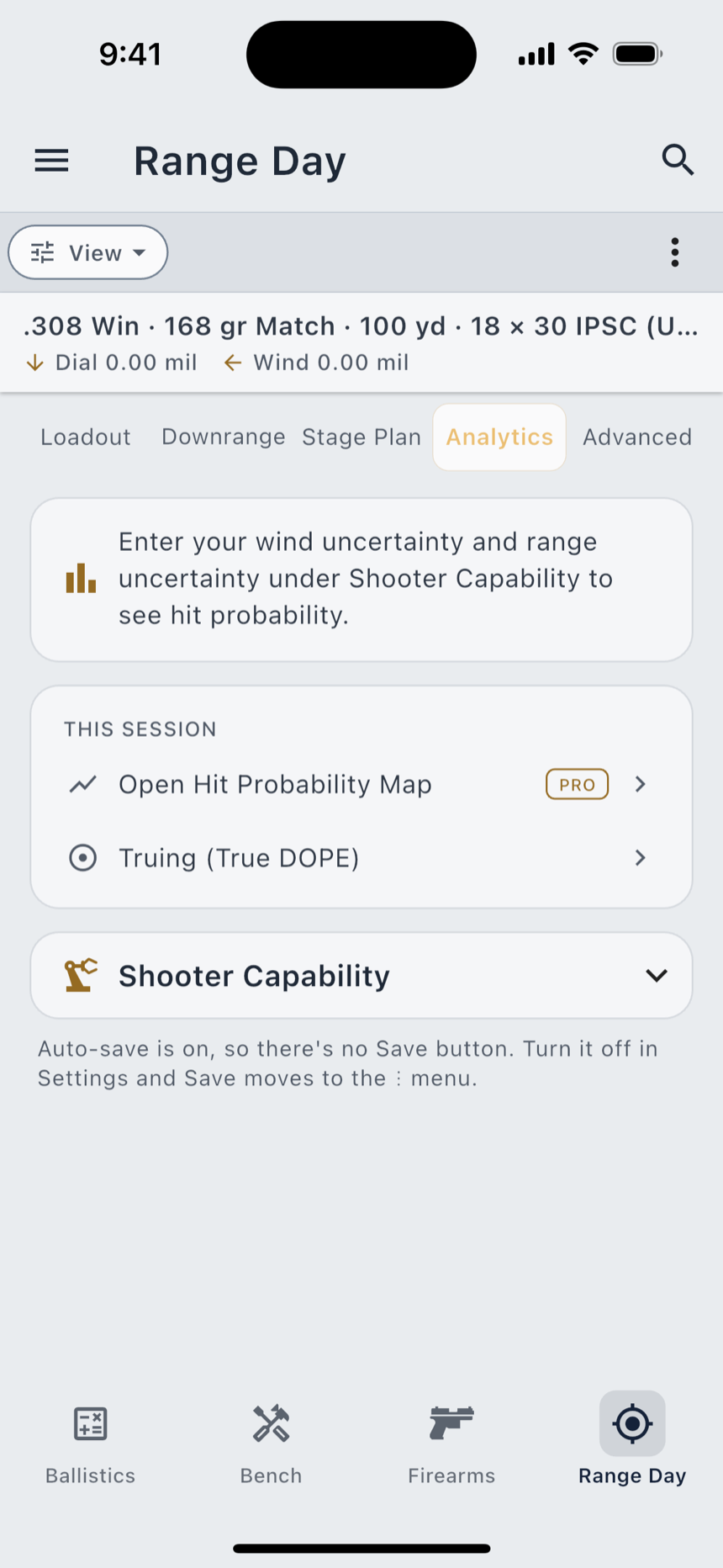The Analytics and Advanced tabs.