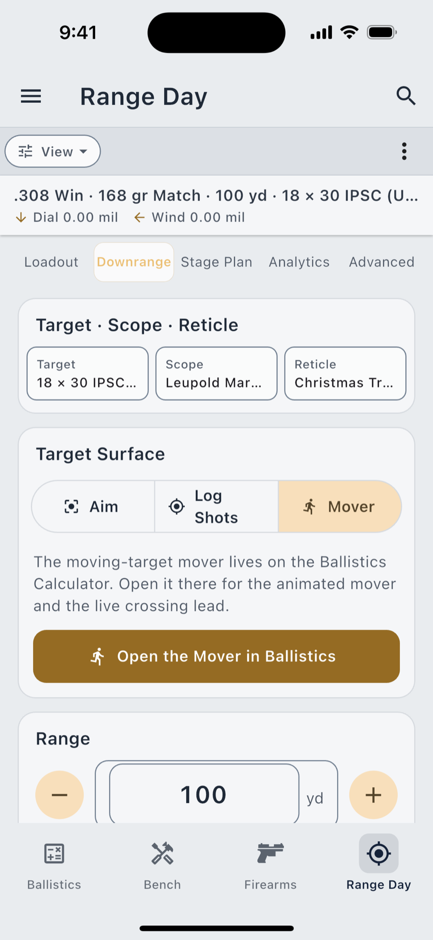 Mover mode inside the Target Surface.