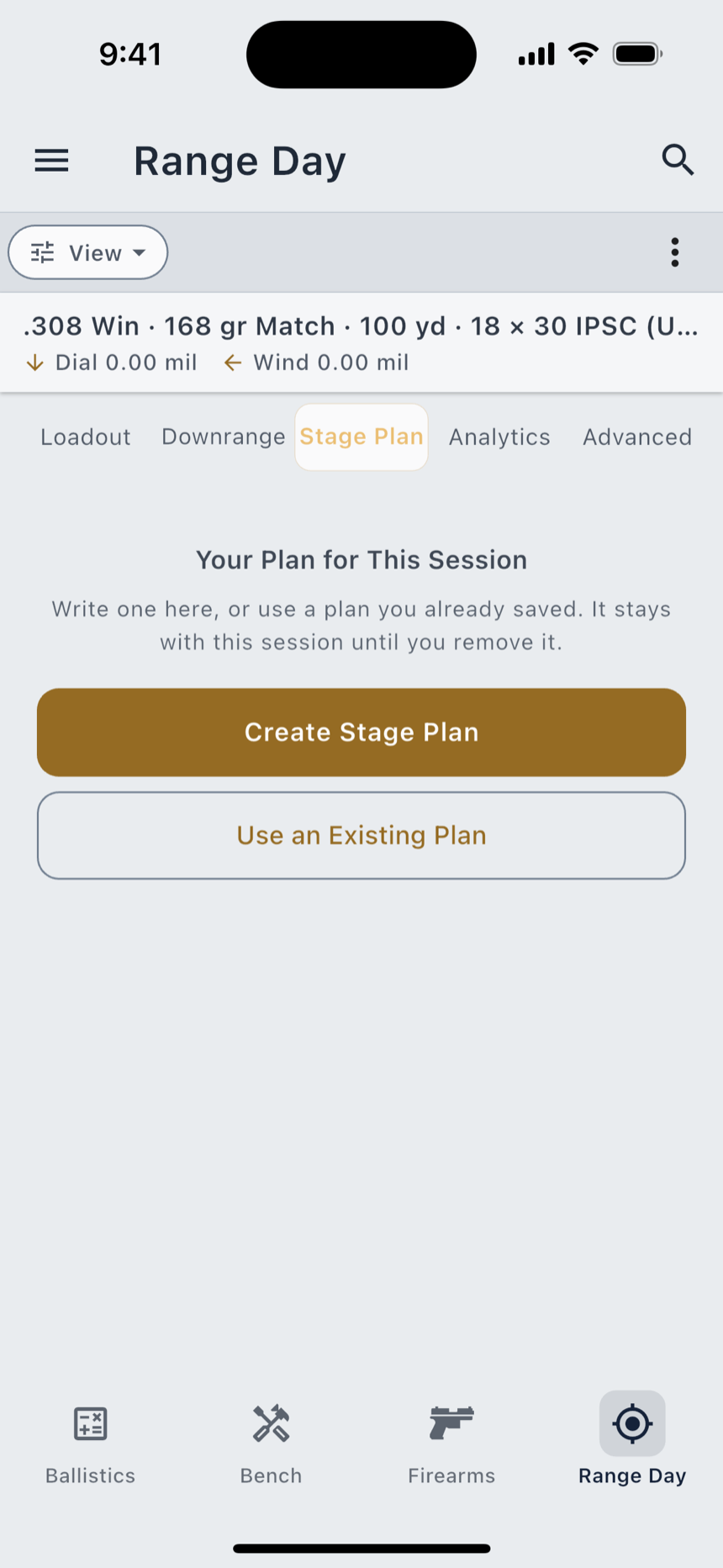 A stage plan in the slot the target card normally holds.
