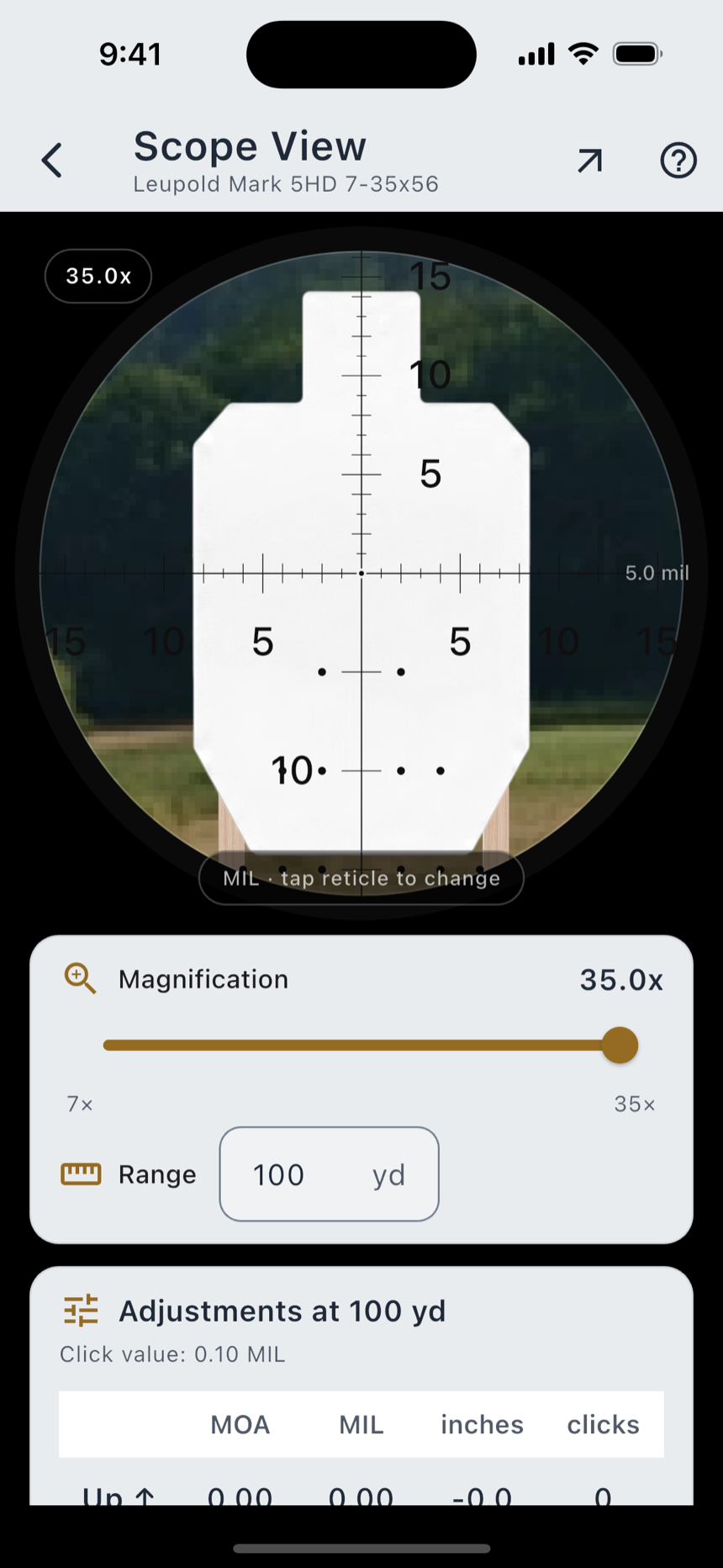 The full-screen Scope View.