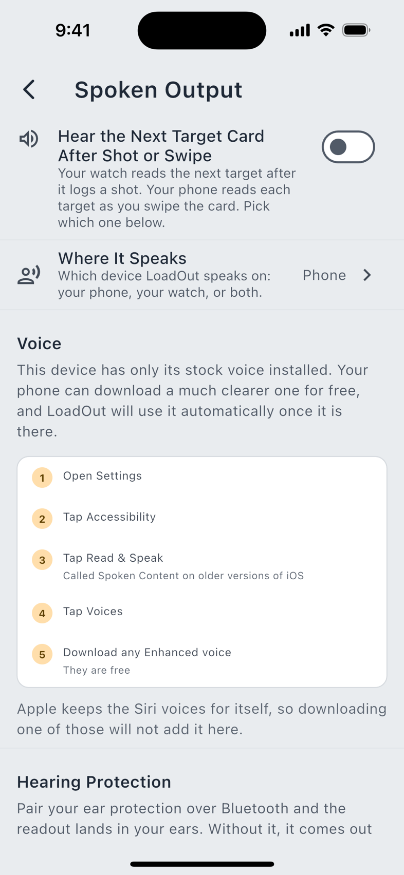 Spoken Output.